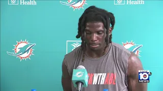 Dolphins WR Tyreek Hill addresses media for first time since alleged assault at Haulover Marina