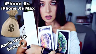 iPhone Xs, Xs Max, Apple Watch series 4 Unboxing ASMR