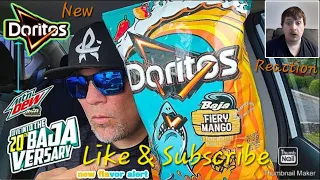 [Reaction] Doritos ®️ Baja Fiery Mango Review! 🔥🍊 | Mtn Dew®️ Baja Blast Doritos®️ ? | BAJAversary