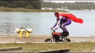 SUPERHERO MOPED CRASH!