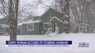 Corry woman faces homicide charges after allegedly stabbing husband