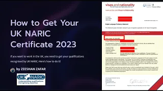 How to get your UK NARIC Certificate 2023 #NARIC #ECCTIS #ukworkvisa