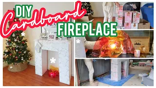 MAKING A FIREPLACE (out of cardboard boxes)