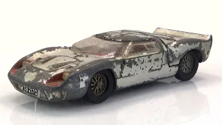 Ford GT 40 Le Mans Dinky No. 215 full renovation. Diecast model toy.