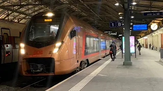Ausfahrt des (SOB Traverso) als IC 1 Ersatzzug beim Bahnhof St. Gallen