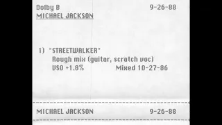 Michael Jackson - Streetwalker Rough mix (guitar, scratch voc)