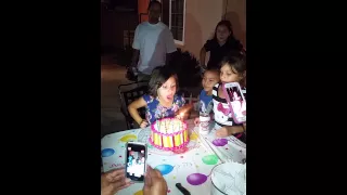 Birthday Girl gets attacked after blowing candles