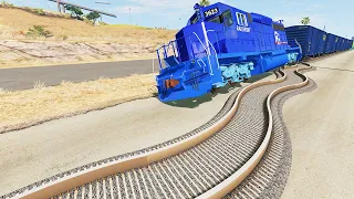 Zig Zag Railway Train Accidents - BeamNG Drive