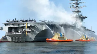 What Happen When Massive Fire Spread Inside US Aircraft Carrier and Ships