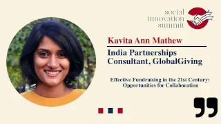 Social Innovation Summit 2019: Kavita Mathew, GlobalGiving