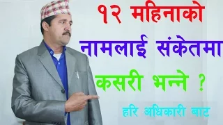 Learn 12 Months of The Year Name In Nepali Sign Language Beginners(NSL)II१२ महिनाIIBy Hari Adhikari