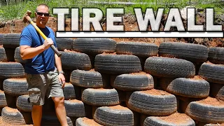 How to Build a Tire Wall [Free Tire Retaining Wall]