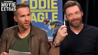 Eddie the Eagle (2016) - Ryan Reynolds 'Deadpool' Interviews Hugh Jackman 'Wolverine'