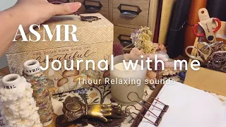 【ASMR】1hour Journal with me 🖋✨️Journaling Scrapbooking Relaxing sounds