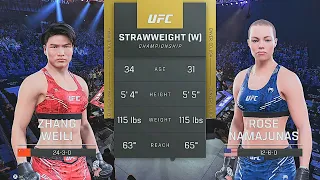 Zhang Weili Vs. Rose Namajunas : EA Sports UFC 5 Simulations : UFC 5 Gameplay (PS5)