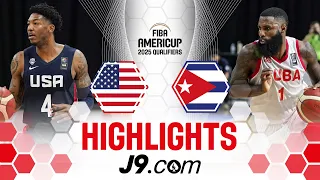 USA 🇺🇸 vs Cuba 🇨🇺 | J9 Highlights | FIBA AmeriCup 2025 Qualifiers 2025