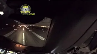 Brilliant Airbus A380 4K 360° Night Takeoff! Lufthansa out of Munich!  [AirClips]