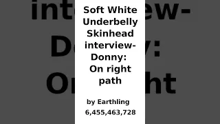 Soft White Underbelly Skinhead interview Donny: On right path