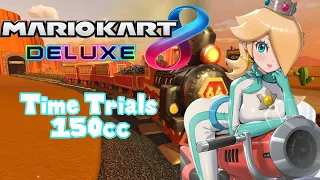 Mario Kart 8 Deluxe 150cc Time Trials | N64 Kalimari Desert - 1:35:543