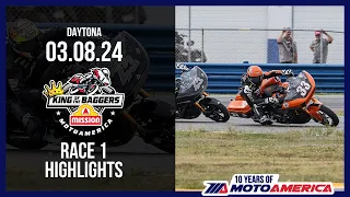 Mission King of the Baggers Race 1 at Daytona 2024 - HIGHLIGHTS | MotoAmerica