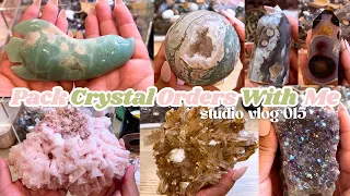 Pack Crystal Order with Me | Crystal Studio Vlog 015 | #coldbrewcrystals