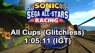 Sonic & SEGA All-Stars Racing - All Cups (glitchless) Speedrun - 1:05:11 (IGT)