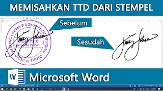 Tutorial How To Separate Signatures From Stamps and Text / Writing In Ms. Word || Tutorial 2021