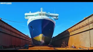 “Blue Star Chios” Ολοκλήρωση δεξαμενισμού  #drydock #drydocking #bluestarferries