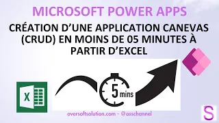 Power Apps  -  Créer une application CRUD en moins de 05 minutes à partir d'un fichier Excel