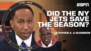 Stephen A. & Shannon Sharpe DISAGREE ➡️ Did the New York Jets just save their season? | First Take