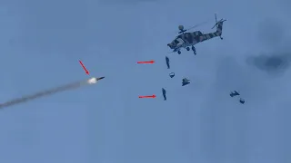 Today, Ukrainian forces Killed Several Russian Mi-28 helicopter near border, Pilot jump out | Arma 3