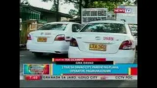 BP: 2 taxi sa Davao City, pareho ng plaka