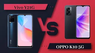 Vivo Y21G Vs OPPO K10 5G | OPPO K10 5G Vs Vivo Y21G - Full Comparison [Full Specifications]
