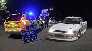 POLICE CLOSE THE ROAD AT CAR MEET! - Modified Cars Leaving A Car Meet! (RC Meets!)