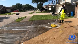 This FILTHY Driveway Has NEVER Been Pressure Washed Until We Came and Made It Look NEW