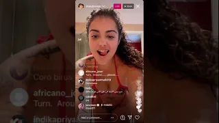 Malu Trevejo Showing Body Instagram Live March 18, 2021