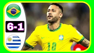 Brazil vs Uruguay (6 - 1) Extended Highlights and Actions All Goals 2022 HD