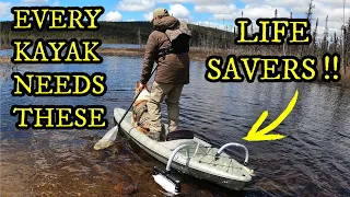 BUILD KAYAK STABILIZERS IN 20 MINUTES - SAVE YOUR LIFE!! Carry more gear AND your dog !!