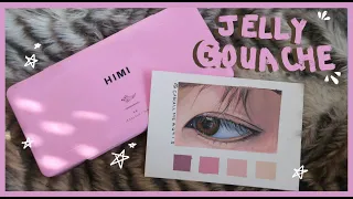 TRYING MIYA HIMI JELLY GOUACHE | Reviewing and Answering questions + Painting an eye study (JK)