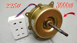 How to turn ac motor into 3000w 225v most Powerful Generator
