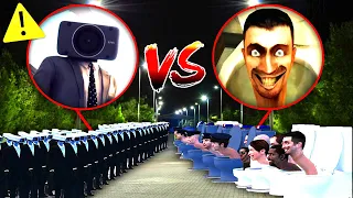 I FOUND SKIBIDI TOILET ARMY AND CAMERA MAN ARMY IN REAL LIFE!! (HUGE BATTLE)