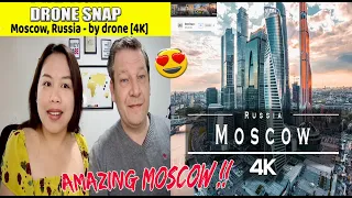 Moscow, Russia 🇷🇺 - by drone [4K] |😍😍Dutch Couple REACTION