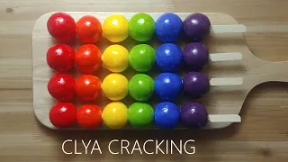 Rainbow Tanghulu clay cracking 무지개 탕후루 점토부수기