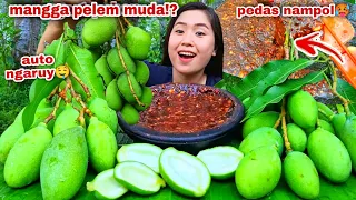 KRIUK KETAGIHAN 🤤 MUKBANG RUJAK MANGGA MUDA SAMBAL PEDAS MANGGA MENTAH SAMBEL RUJAK