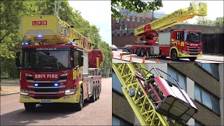 NEW Super Ladder Truck! London Fire Brigade 64m Turntable Ladder in Action