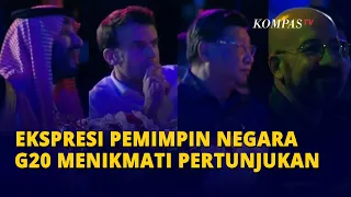 Ekspresi Para Pemimpin Negara G20 Nikmati Pertunjukan Budaya Saat Gala Dinner di GWK Bali