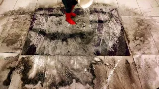 Hardest carpet to wash / Fire damaged carpet cleaning satisfying ASMR