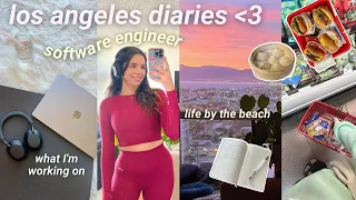 week in the life of a software engineer | what I'm working on, life by the beach | LA diaries  💌