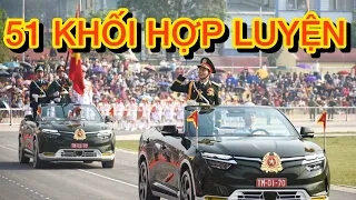 51 Khối và Hàng Chục Nghìn Người Tham Gia Hợp Luyện Diễu Binh tại Sân Vận Động Điện Biên