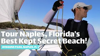 Tour Wiggins Pass Beach in Naples, Florida on an ILCA Laser Sailboat